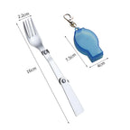 Foldable Stainless Steel Travel Spoon Fork Set