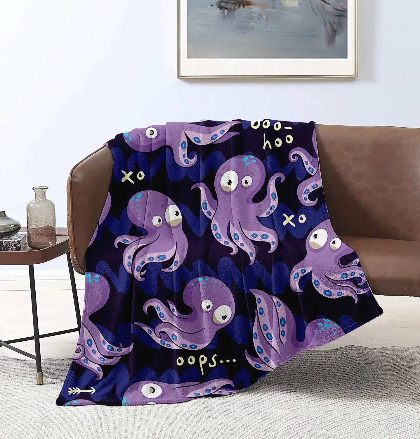 Sea Life Ocean Throw Octopus Blanket