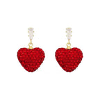 Red Romance European Style Heart Earrings