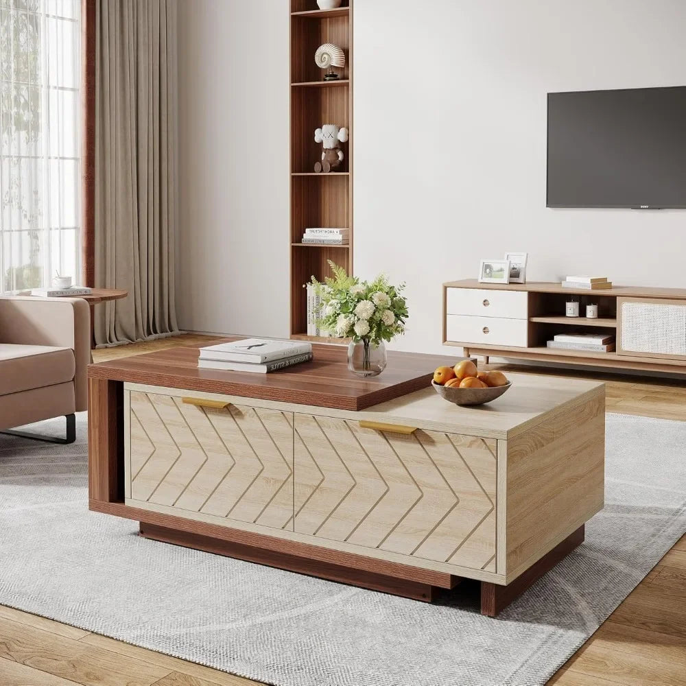 Urban Lift Extendable Wooden Hidden Storage Coffee Table