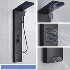 Rainfall Multi-Jet Panel Adjustable Pressure Shower Set