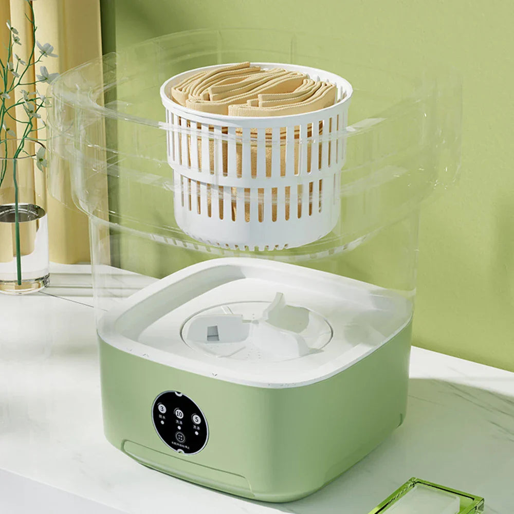 Compact Folding Ultrasonic Travel Laundry Washing Machine