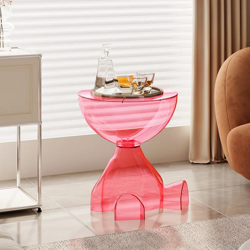 European Acrylic Transparent Space-Saving Coffee Table