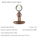 Lunar Robot Astronaut Wooden Table Lamp