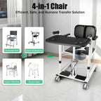 4-in-1 Shower & Transport Hydraulic Patient Lift Nursing Chair