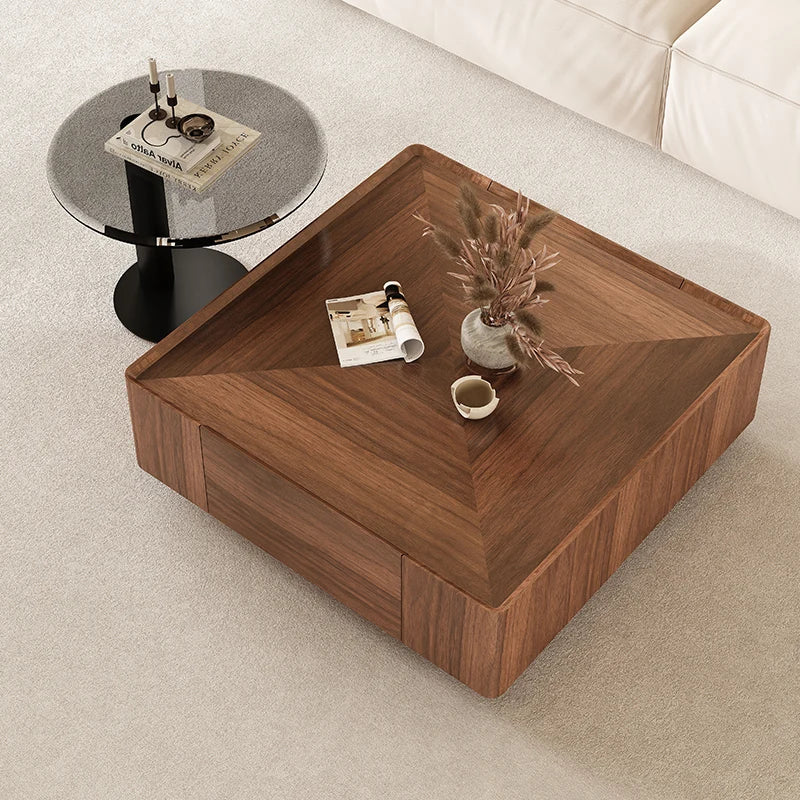 Hidden Drawers Elegant Italian Style Coffee Table