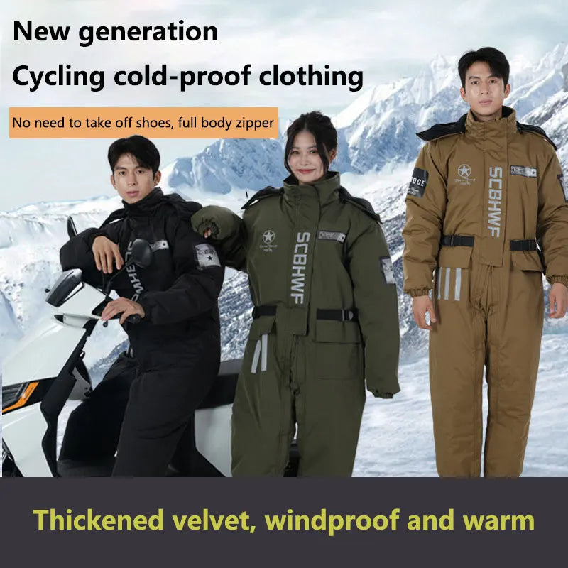 Heavy-Duty Coldproof Full Body Motorcycle Suit