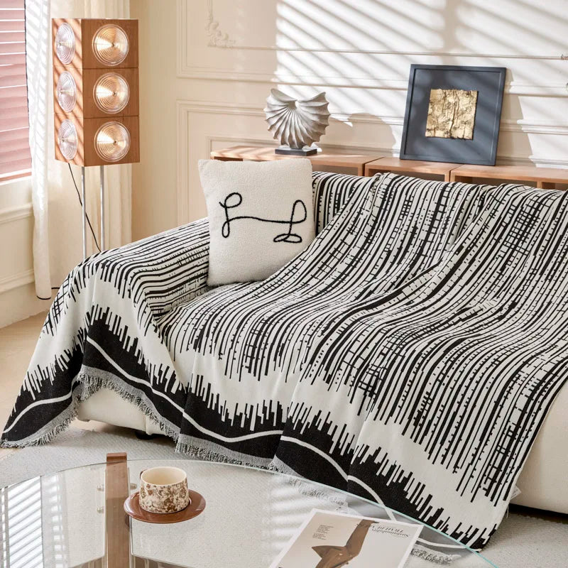 Geometric Lines Sofa Throw Cover Blanket