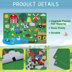 Interactive Early Learning Farm Animals Felt Story Board Set