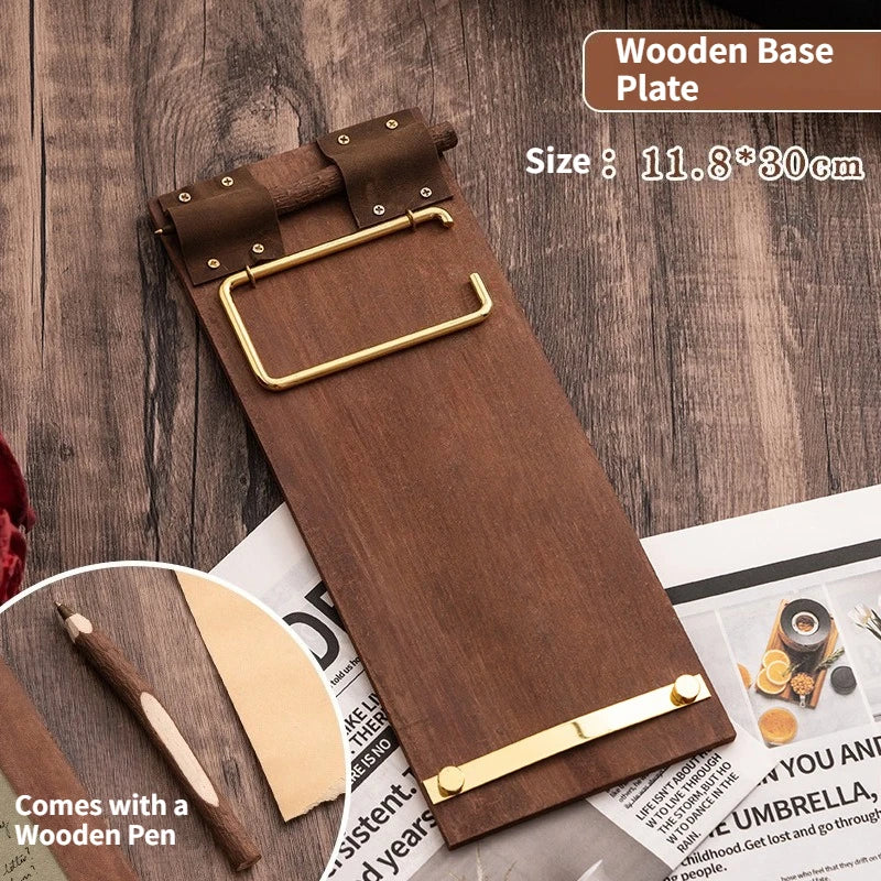 Roll-Note Wooden Clipboard