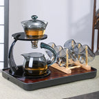 Smooth Arch Glass Magnetic Teapot Set