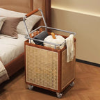 Nordic Rattan Style Rolling Storage Basket