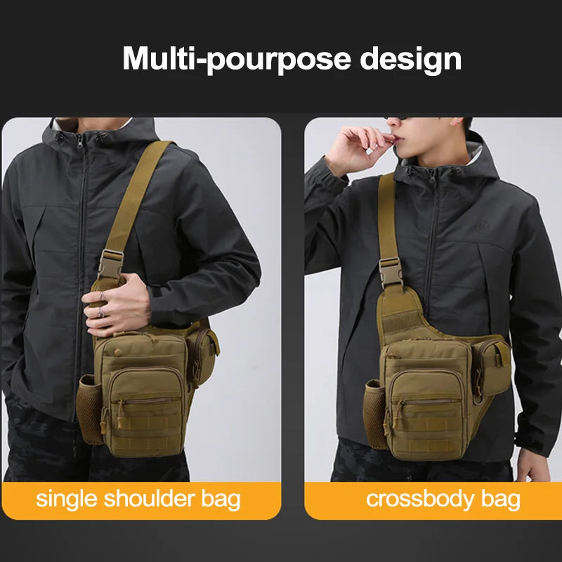 Multi-Pocket Crossbody Compact Hiking Chest Bag