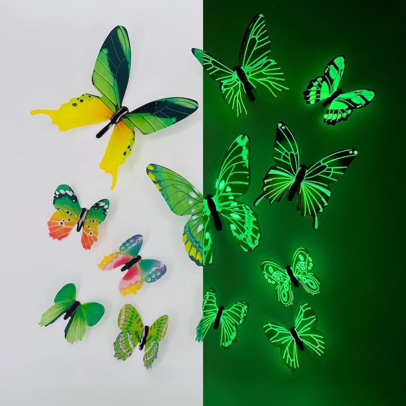 3D Wall Art Magical Luminous Butterfly