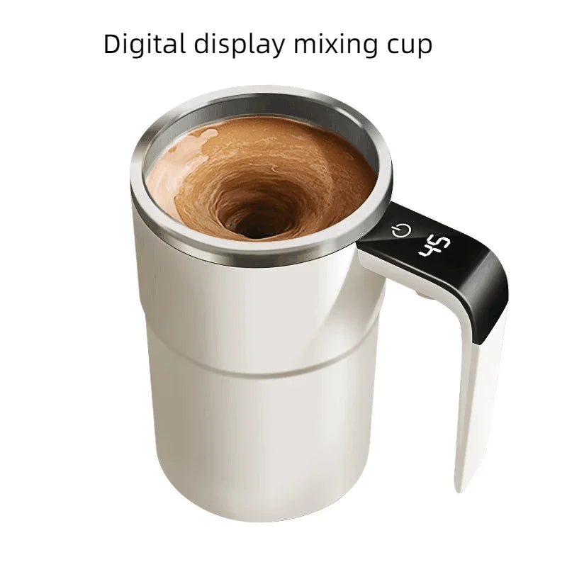 Digital Temperature Display Self Stirring Coffee Mug