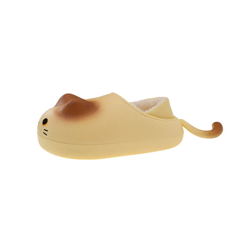 Furry Cat Home Slippers