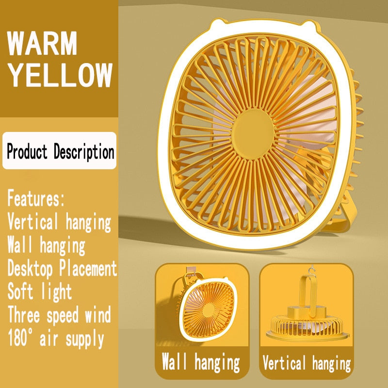 Compact Easy Mini Night Lamp USB Air Cooler