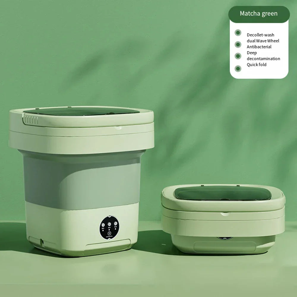 Compact Folding Ultrasonic Travel Laundry Washing Machine