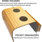 Minimalist Bamboo Sofa Armrest Organizer