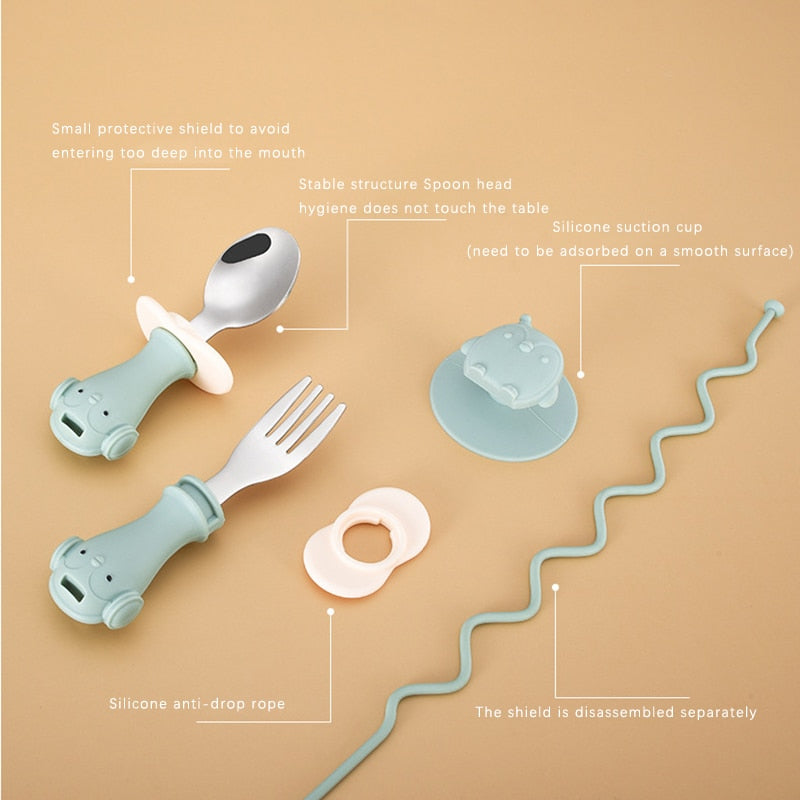 Anti-drop Baby Spoon Fork Set
