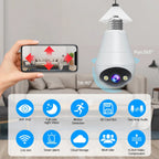 Fisheye Mini WiFi Bulb Security Camera