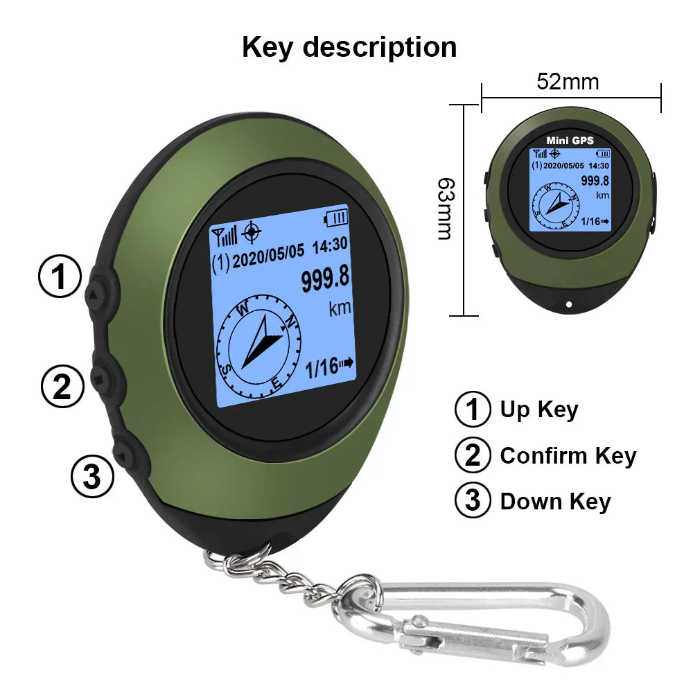 Compact Satellite GPS Navigator High-Precision Compass Tracker Device