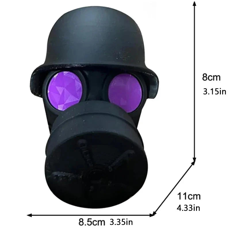 Black Gas Mask Helmet Trailer Hitch Cover