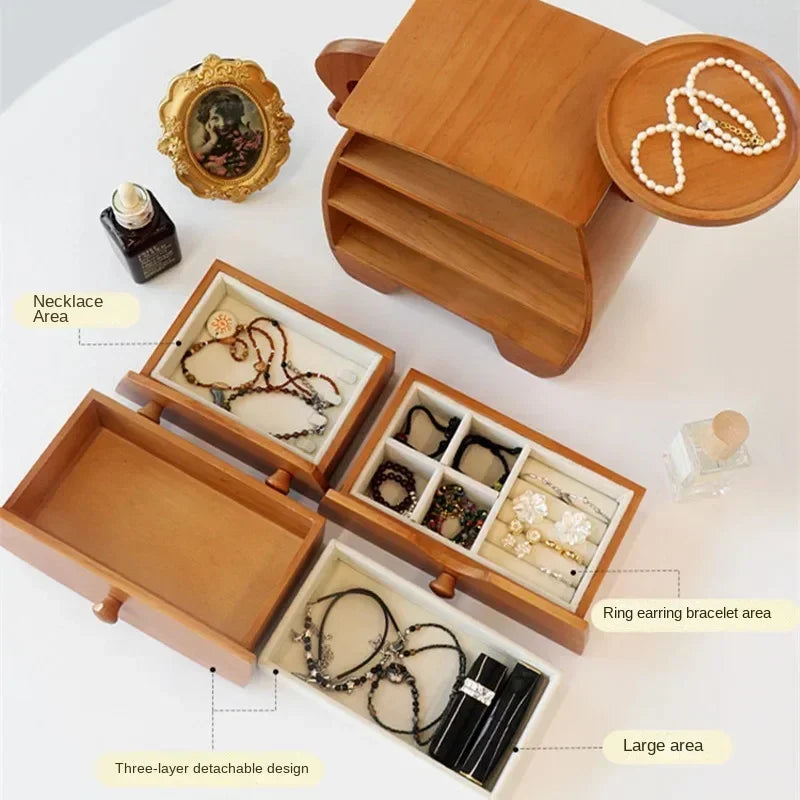 Sassy Wooden Jewelry Mini Storage Box
