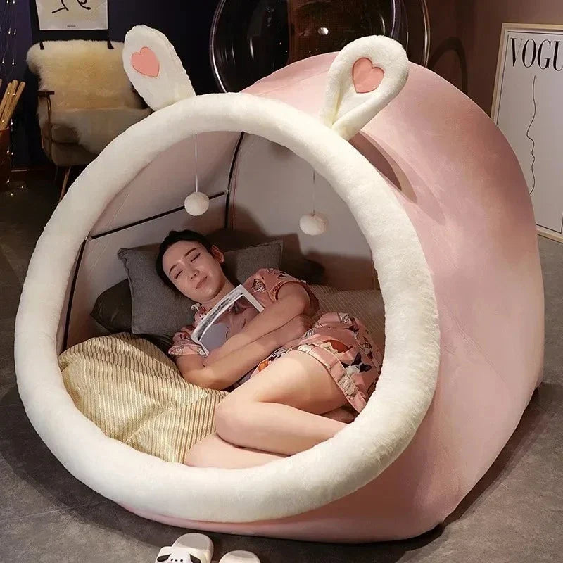 Rabbit Nest Comfy Plush Lazy House Tent