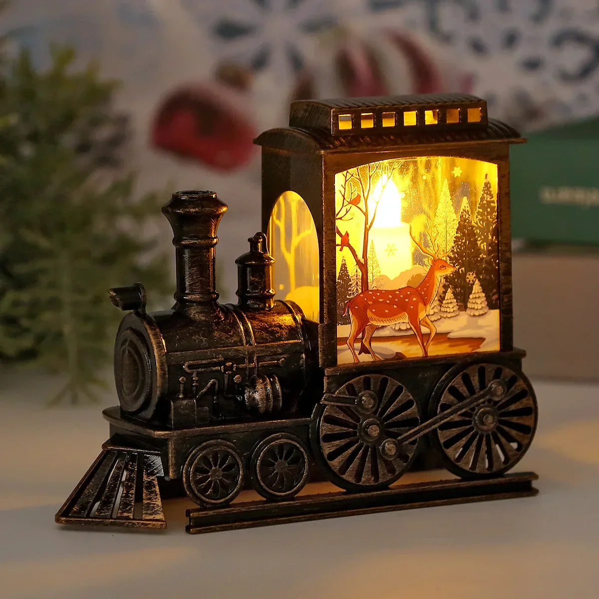Winter Express Train LED Night Lamp