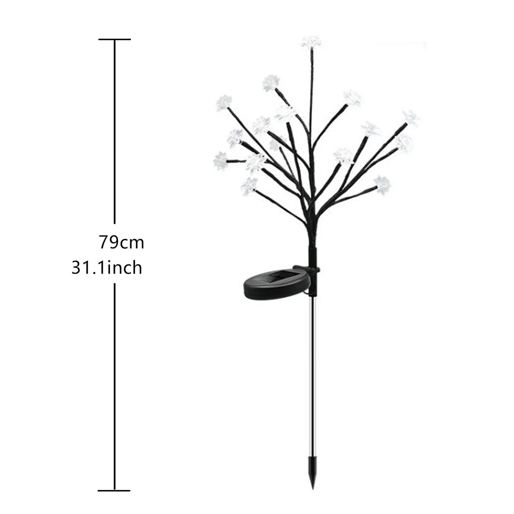 Sakura Tree Solar Flower Pathway Outdoor Lights