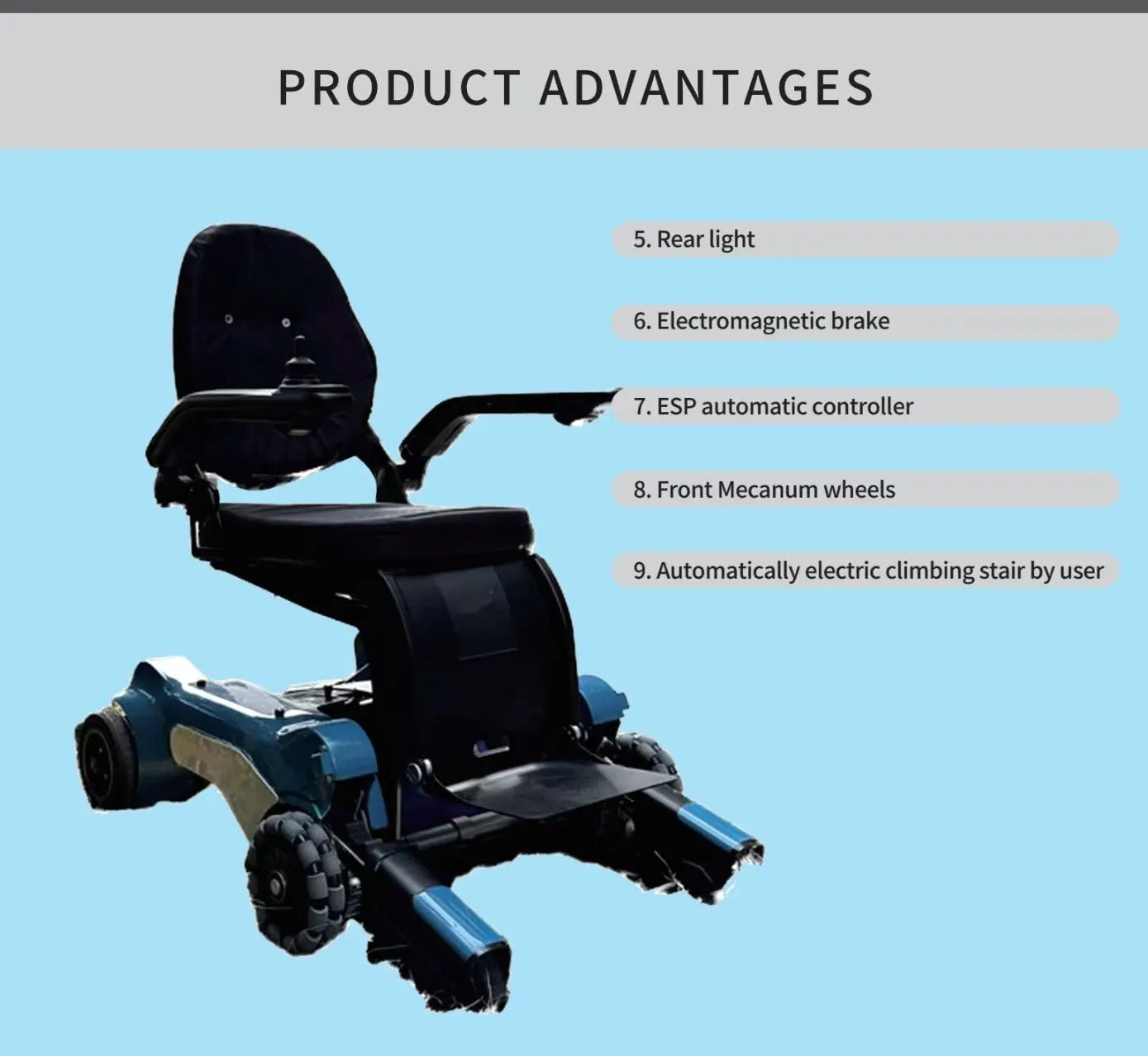 Stair Climber Foldable Electric Wheelchair
