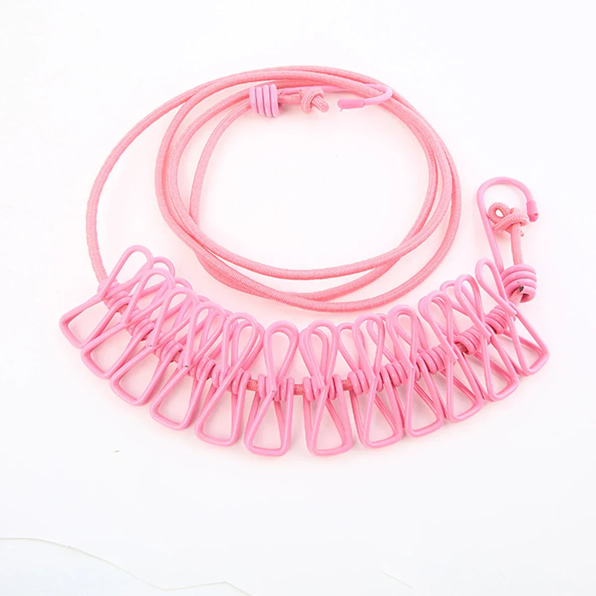 Windproof Non-Slip Elastic Multi-Clip Travel Clothesline