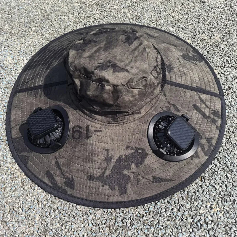 Cool Fast Super Wide Solar Fan Hat