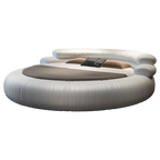 Italian Style Minimalist Circle Leather Dream Master Bed