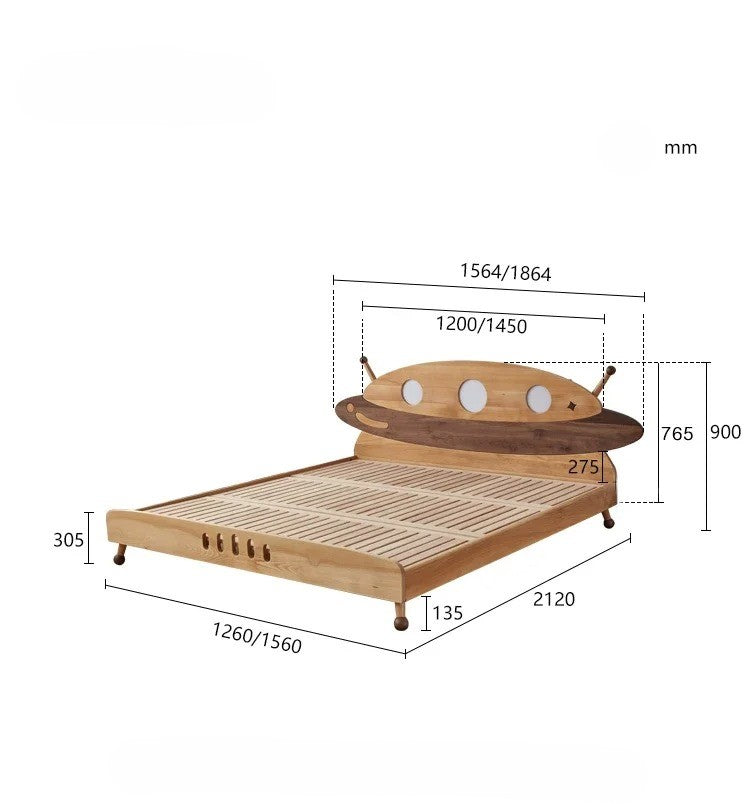 Spaceship Wooden Kids Bed