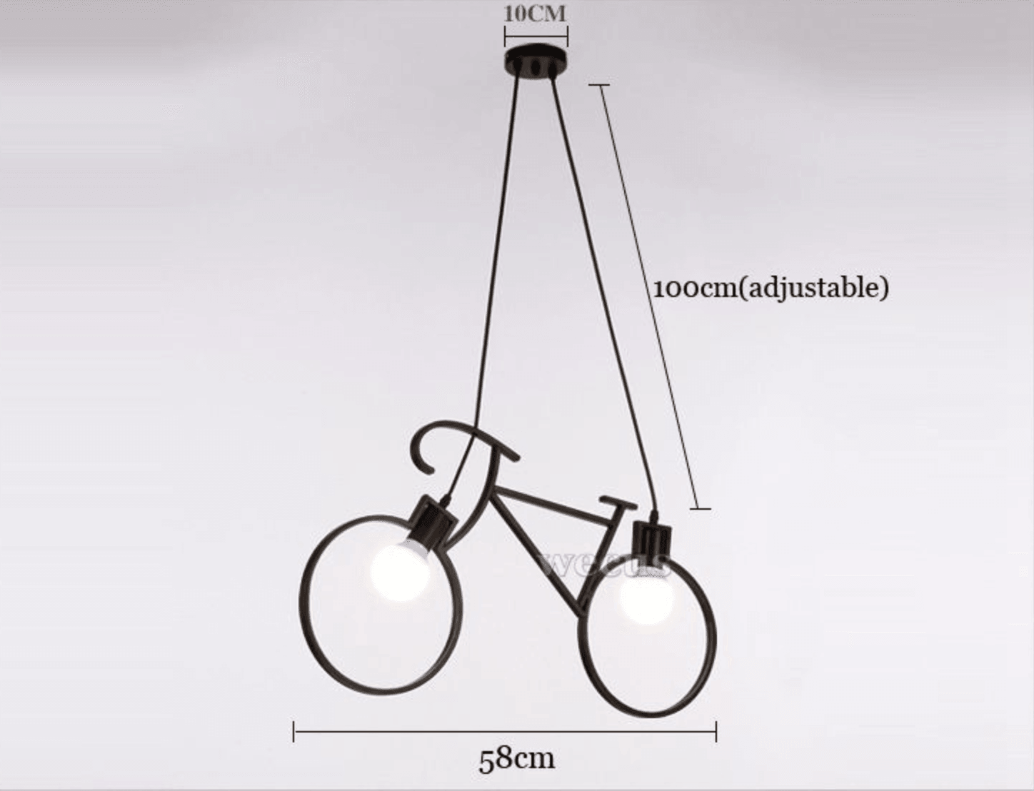 Modern Bicycle Nordic Style Droplight Chandelier Lamp