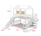 Loft-Style House Roof Frame Playhouse Bunk Bed