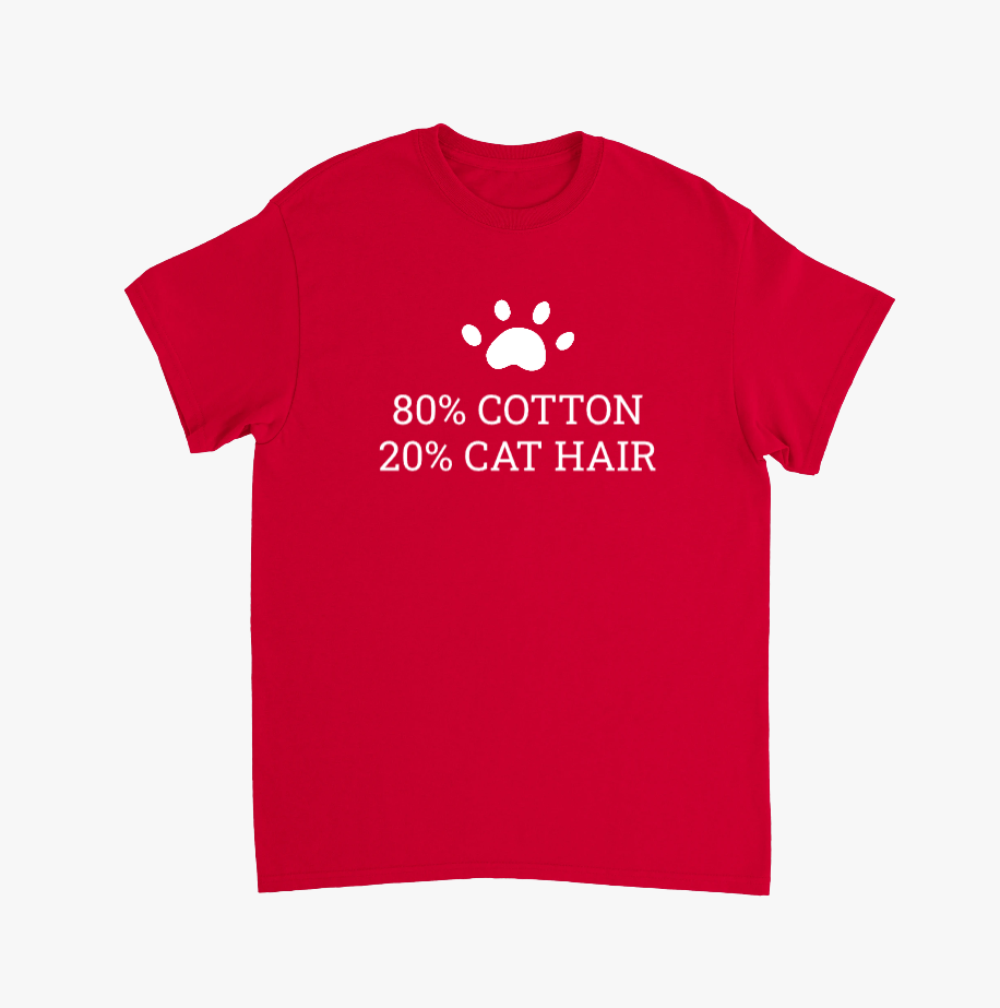 80% Cotton 20% Cat Hair Creative T-Shirt