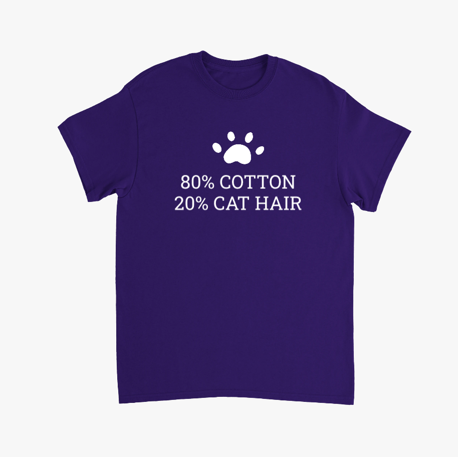 80% Cotton 20% Cat Hair Creative T-Shirt