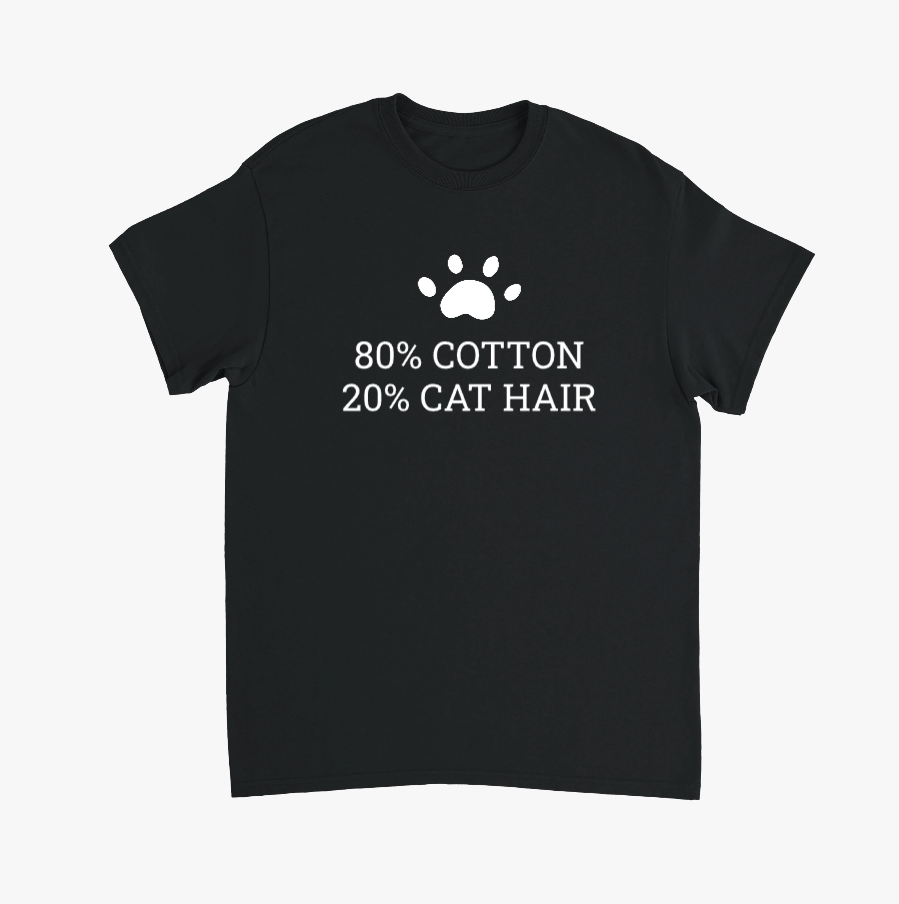 80% Cotton 20% Cat Hair Creative T-Shirt