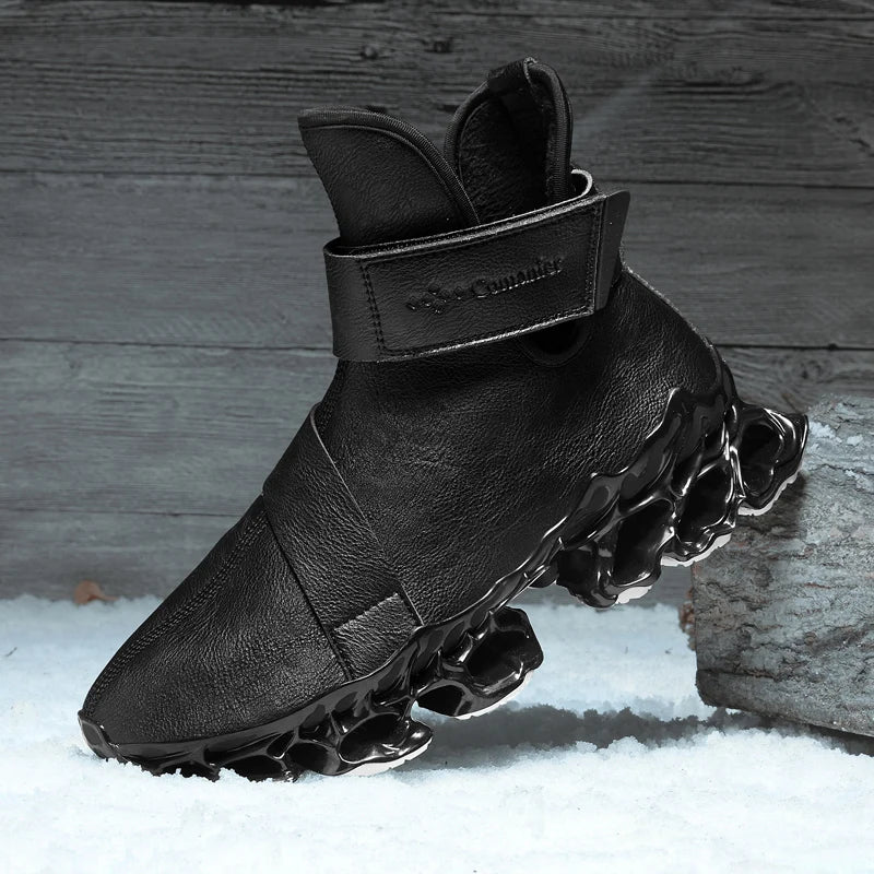 Hybrid Black Orange Ergonomic Adventure Ankle Boots
