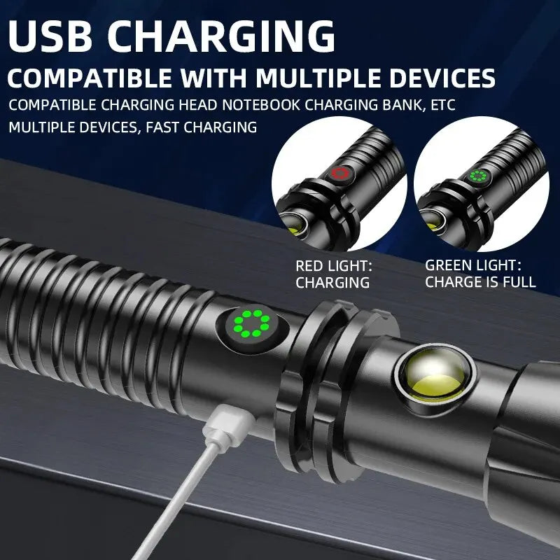 Tactical Self-Defense LED Flashlight Emergency Survival Tool