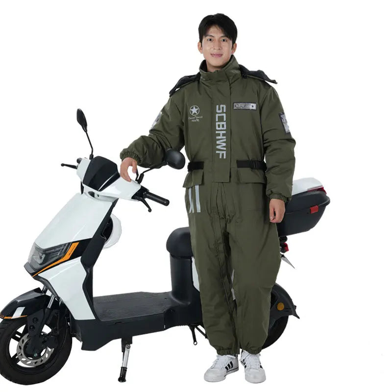Heavy-Duty Coldproof Full Body Motorcycle Suit
