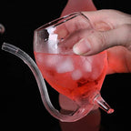 Elegant Curved Art-Inspired Cocktail Glass