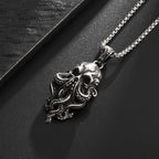 Gothic Skull Octopus Tentacle Necklace