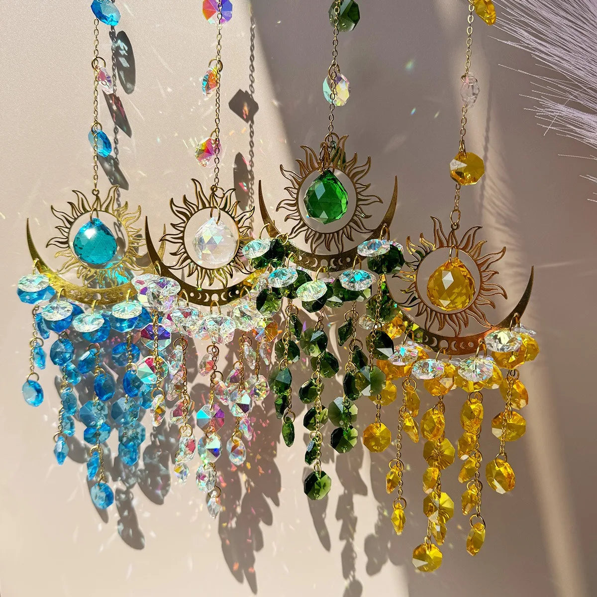 Radiant Moonlit Quartz Prism Suncatcher