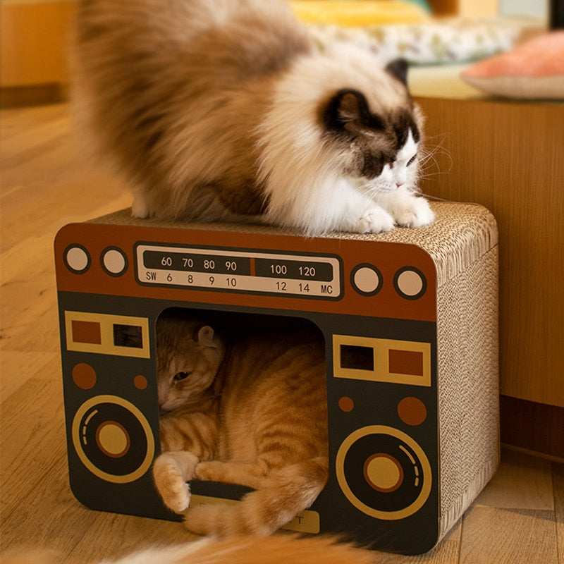 DIY Vintage Cat Scratching Board Bed