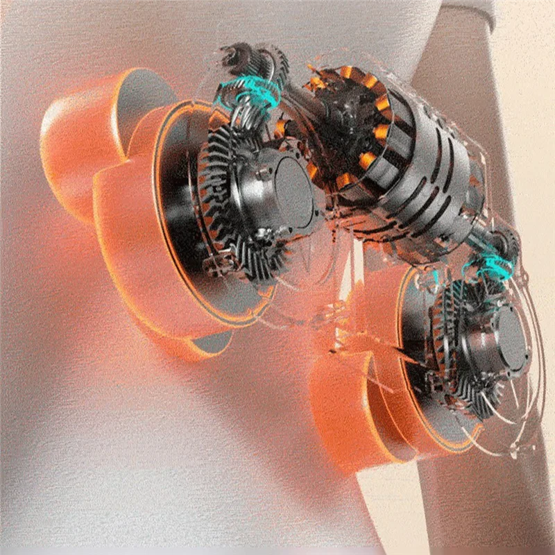 Ergonomic Back Support Heated Vibration Massager