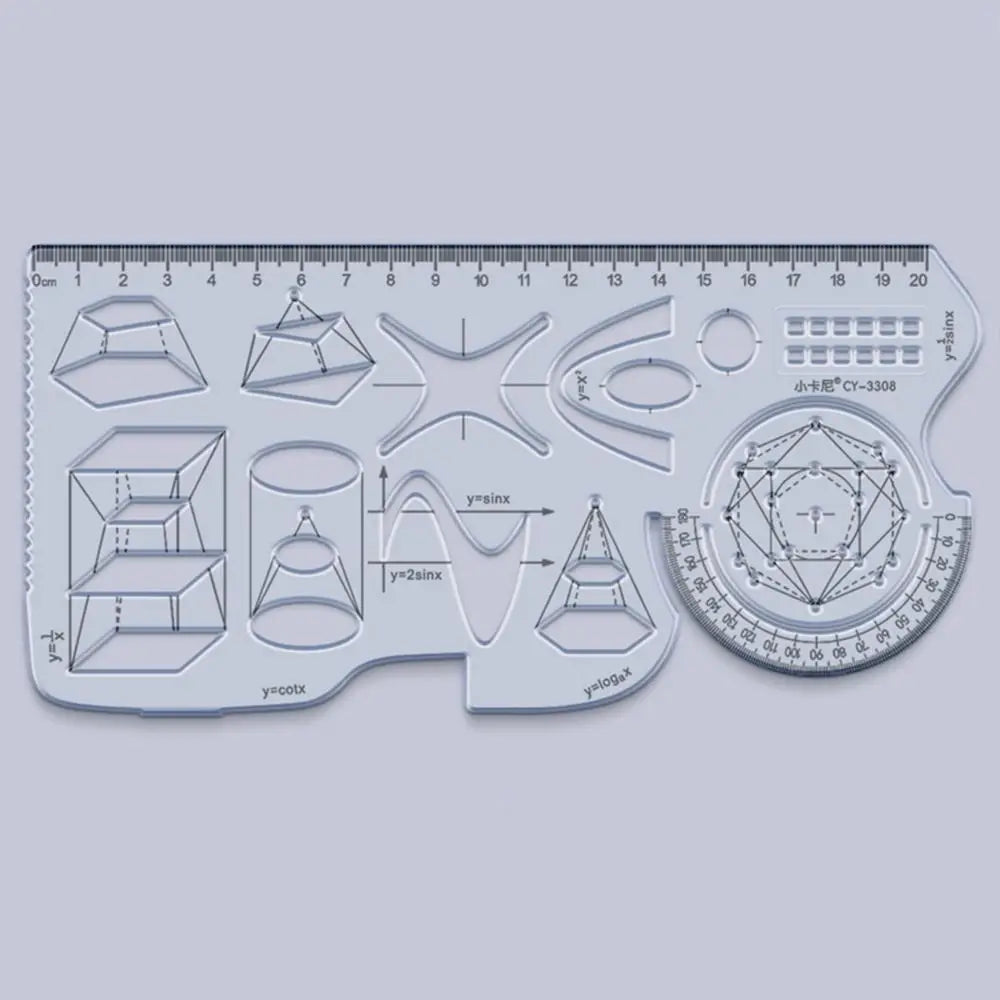 Math Genius Multi-Angle Drawing Precision Ruler